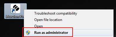 run as admin